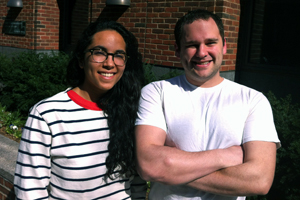 Natasha Rivera-Silber ‘13 (left) and Jordan Wells ‘13