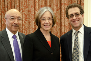 (L to R) Judge Harry Edwards, Judge Diane Wood, Barry Friedman