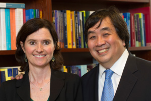 Gráinne de Búrca (left) and Harold Koh