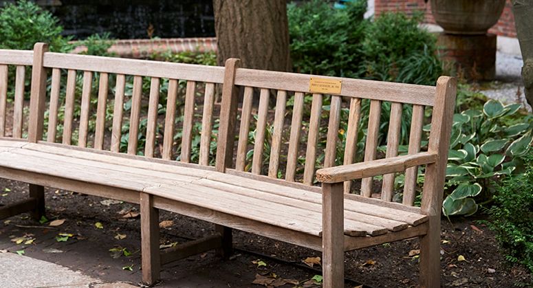 wooden bench