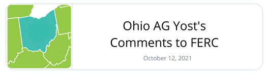 Ohio AG Yost's Comments to FERC - October 12, 2021