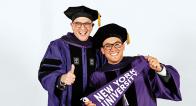 LOURDES AGUILAR, KPMG SCHOLAR Andrés José Sanchez was hooded by Larry Pollack LLM ’88