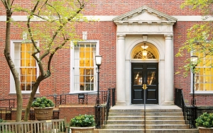 Front door of Vanderbilt Hall, NYU School of Law