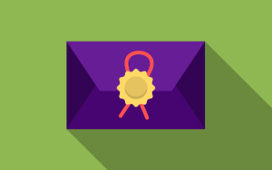 Illustration of an envelope with wax seal