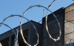 Barbed wire at Corrections facility