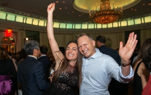 Two people celebrating and dancing at Reunion 2019