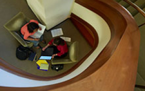 NYU Law Library spiral staircase