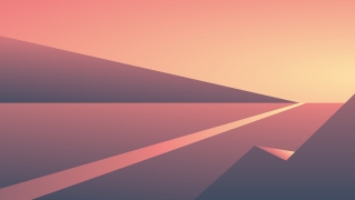 Open road at sunrise
