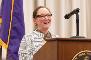 Rosalie Silberman Abella at lectern