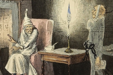 Original 1843 illustration "Marley's Ghost" from A Christmas Carol