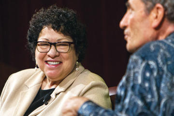 Justice Sonia Sotomayor in conversation with Albie Sachs at the Guarini Institute Launch event