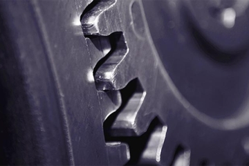 close-up of gear