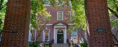 Vanderbilt Hall through entry arch