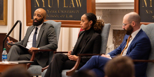 Panelists including Vincent Southerland at an event