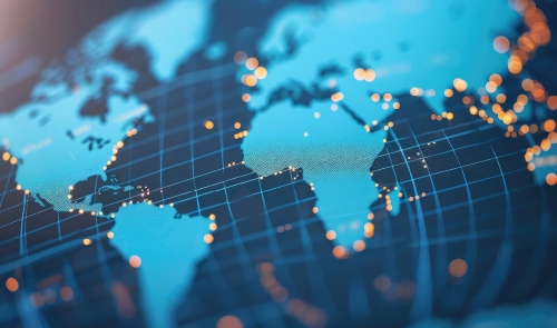 Close up of a globe 