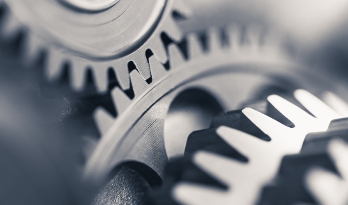 Close up of gears