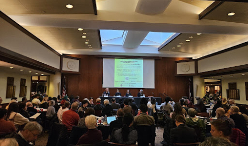 Participants of Pro Se Collaborative Convening engaged during a panel conversation
