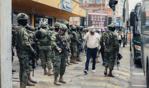 Protest in the streets of Ecuador