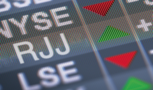 Stock ticker showing RJJ