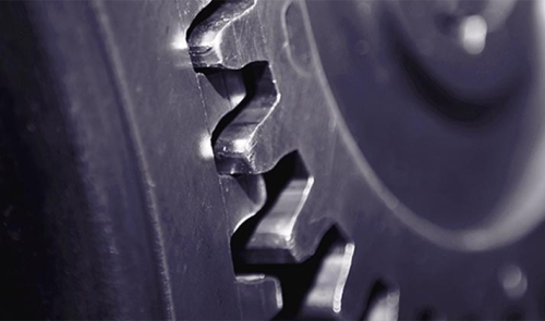 close-up of gear