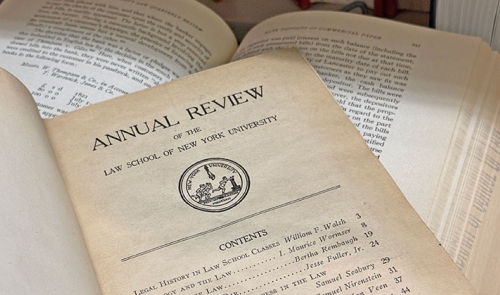 NYU Law Review volume 1 title page