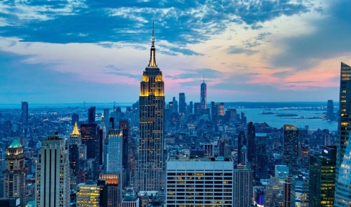 Aerial view of NYC