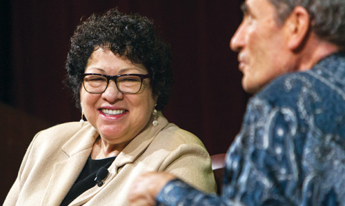 Justice Sonia Sotomayor in conversation with Albie Sachs at the Guarini Institute Launch event