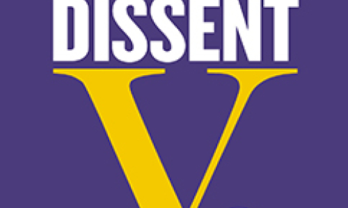 Logo with words "Respectfully Dissent" and the letter V