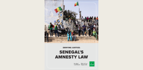 This is the cover of a report about Senegal's Amnesty Law