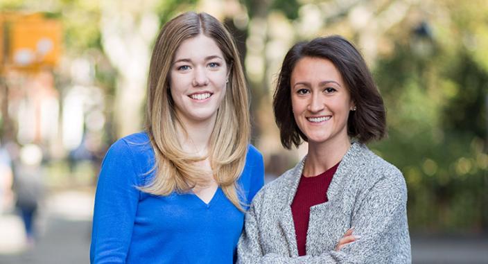 Alyssa Waaramaa '20 (L) and Erika Murdoch '19