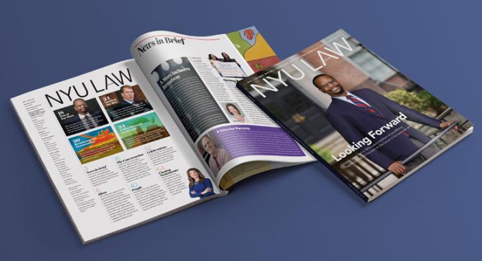 2022 NYU Law Magazine spread open
