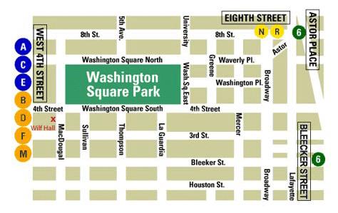 Map to access the Pollack Center