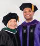 John D. Grad Memorial Scholar (AnBryce Program) Micah Desaire was hooded by Dr. Joyce Lowinson