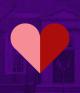 Pink and red valentine heart