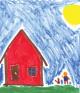 Child's drawing of a house