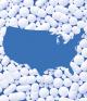 Outline of the US surrounded by pills