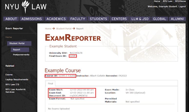 ExamReporter detail