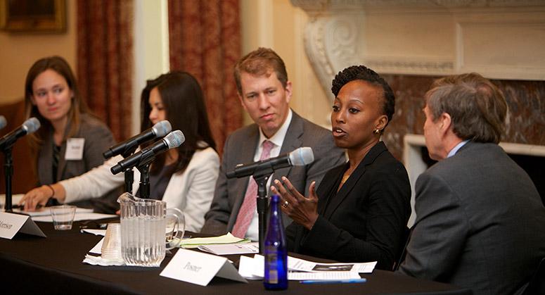 Panel discussion, including Dean Trevor Morrison