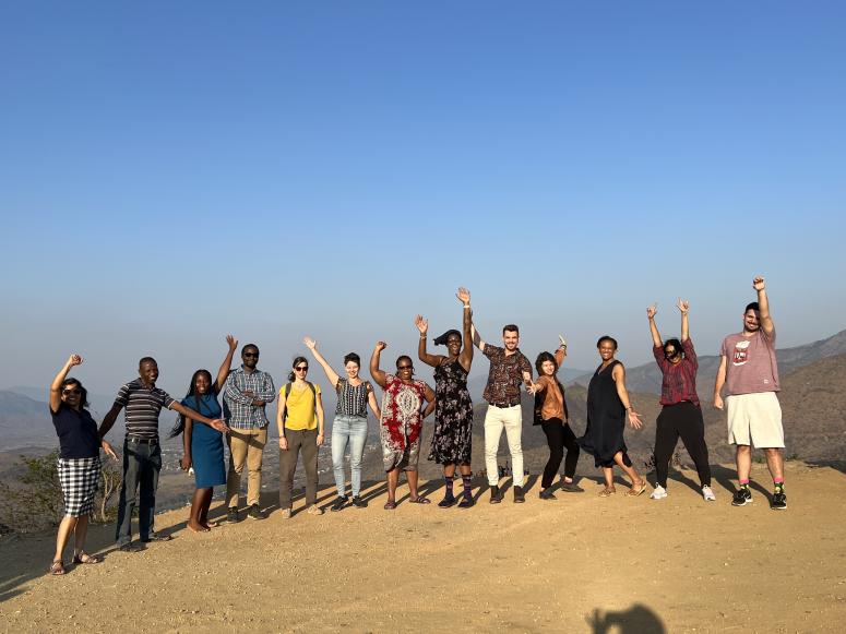 learning lab group on mountain