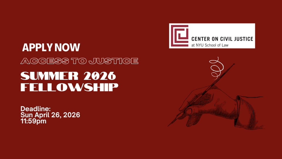 Applications now open for Access to Justice Summer 2026 Fellowship ...