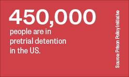 450,000 people are in pretrial detention in the US.