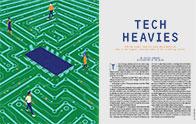Opening spread of Tech GC feature story