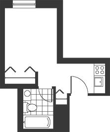 Floorplan of type N apartment 