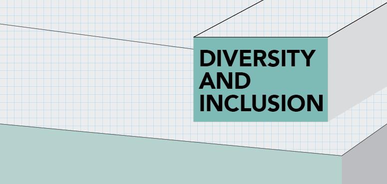 Stacked box on graph paper, says Diversity and Inclusion