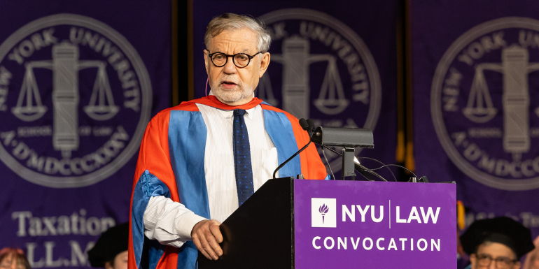 Joseph Weiler at lectern