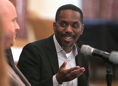 Bennett Capers speaking at panel discussion