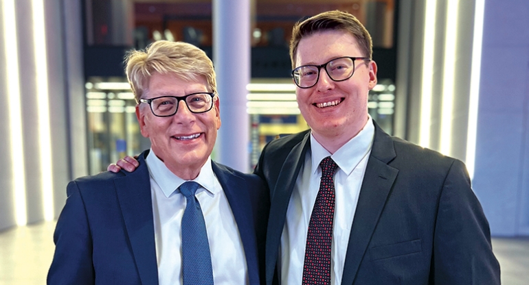 Peter Bach Scheffel LLM ’24 with his father, Mark Scheffel LLM ’88