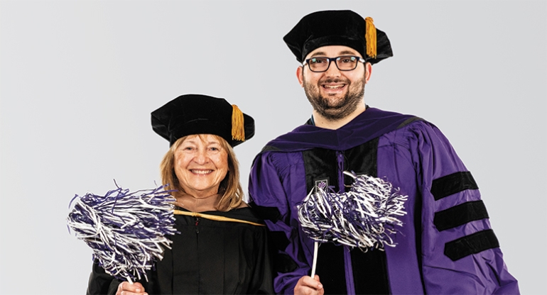 BRICK SUSKO SCHOLAR Maurice Elbaz was hooded by Christine Susko