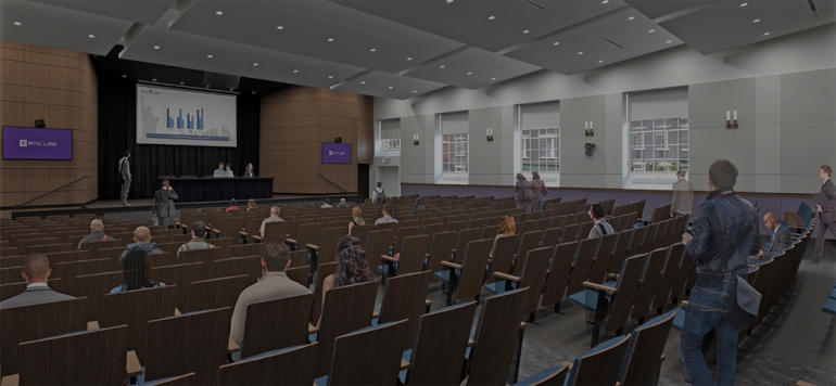 Rendering of Tishman Auditorium