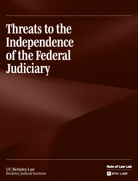 Threats to the Independence of the Federal Judiciary cover image